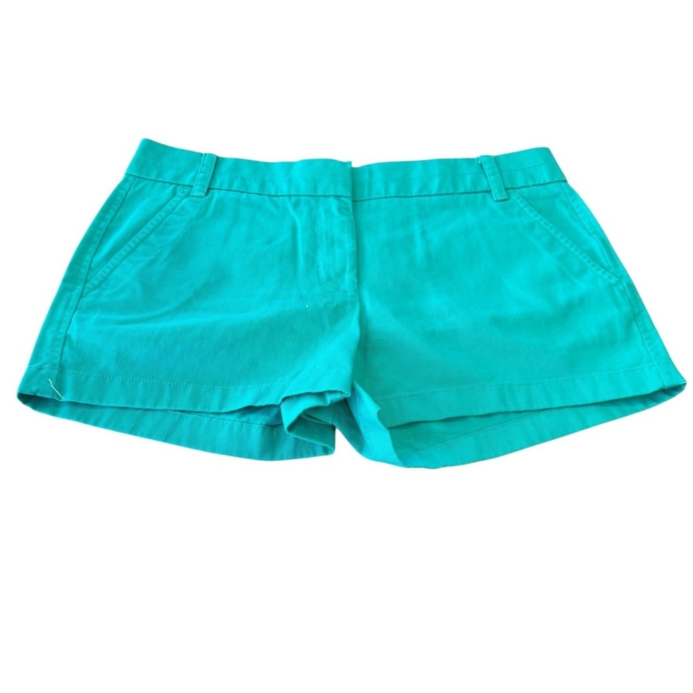 J.Crew Chino Shorts Womens Size 4 Green 3 Inch Inseam Cotton Casual NWT